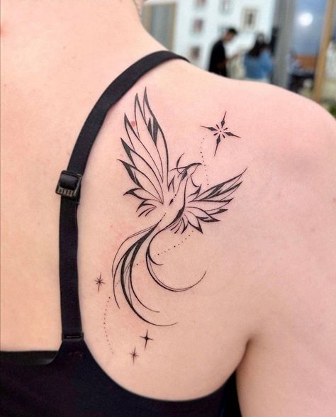 Tato Phoenix, Tattoo Under Breast, Phoenix Back Tattoo, Phoenix Tattoo Feminine, Small Phoenix Tattoos, Phoenix Tattoo Design, Classy Tattoos, Phoenix Tattoo, Spine Tattoos