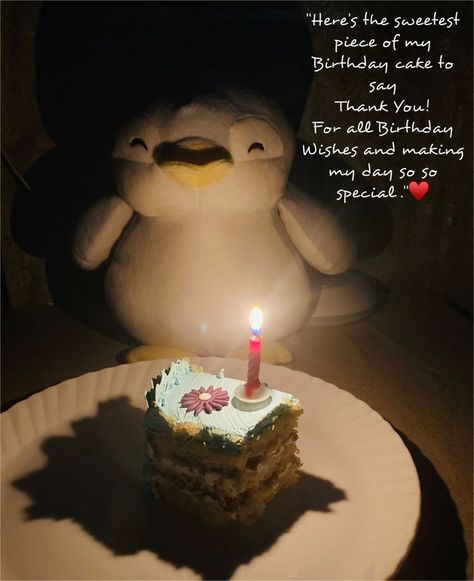 Birthday Wish Thank You Messages Funny, Cake Pieces Ideas, Birthday Cake Wishes Quotes, Thanking For Birthday Wishes Instagram Story, Bday Thank You Message, Thank You For Birthday Wishes Aesthetic, Happy Birthday Thank You Message, Happy Birthday Laiba, Thank You For Birthday Wishes Instagram