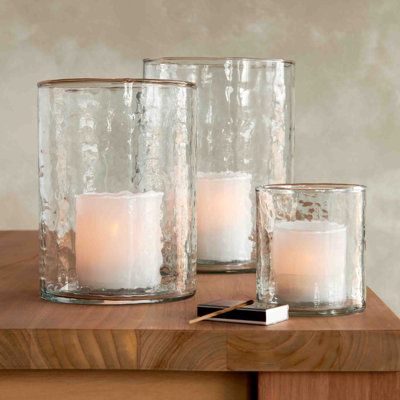 Our series of white intends to achieve a clean and crisp look neutral enough for any dÃ©cor. Suitable for tea light or votive candles. Highland Dunes Size: 8.1" H x 5.8" W x 5.8" D | Highland Dunes Candleholder-clear 8.1 H x 5.8 W x 5.8 D | 8.1" H x 5.8" W x 5.8" D | Wayfair Glass Votives, Tea Bar, Visual Display, Centerpiece Bowl, Mirror Art, Linen Placemats, Holiday Lights, Votive Candles, 7 H