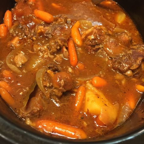 Camp Stew Recipe, Camp Stew, Oxtail Recipes Crockpot, Oxtail Stew Recipe, Oxtail Soup, Oxtail Stew, Oxtail Recipes, Jamaican Dishes, Southern Recipes Soul Food