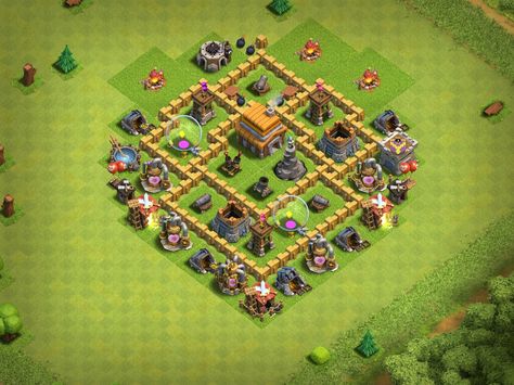 My base layout in Clash of Clans with a Level 5 Town Hall Th 5 Base Clash Of Clans, Clash Of Clans Base Town Hall 5, Th 5 Base Coc, Town Hall 5 Base Layout, Town Hall 5 Base, Best Clash Of Clans Base, Clash Of Clans Layout, Clash Of Clans Base, Clash Of Clans Levels