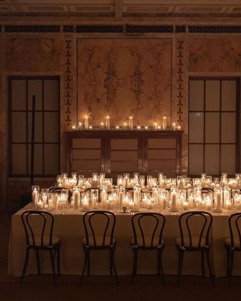 Marcy Blum on Instagram: "You can never have enough candles, @katebock and @kevinlove’s wedding was proof! 🕯️ 🕯️ 🕯️ 🕯️ 🕯️ 🕯️ 🕯️ 🕯️ 🕯️ 🕯️ 🕯️ 🕯️ Planning: @MarcyBlum Decor: @amaryllisinc + @mixedgreenseventdesign Catering: @olivierchengcatering Entertainment: @onthemoveevents Photography: @AllanZepedaPhoto Video: @storyboxcinema #voguewedding #marcyblum #katebock #kevinlove #nyplwedding #nycwedding #weddingdecor" Candle Reception Decor, Candle Tablescapes, Candle Light Wedding, Candles Reception, Candlelit Wedding, Wedding Candles Table, Candle Lit Wedding, Ceremony Candles, Engagement Dinner