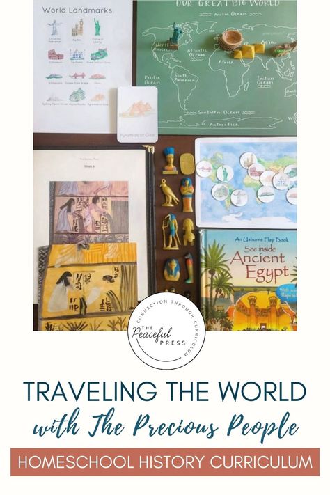 Travel the world with the Precious People! Explore World History with activities and crafts for your homeschool history curriculum or lesson plans. Add this curriculum to your homeschooling plan to teach your kids about ancient history through the early middle ages. The Precious People includes language arts activities, poetry, Bible verses, map and timeline work, science experiments, art, practical life skills and more. Suitable for elementary students, ages 6-12. Download a free sample here! Free History Curriculum, Monday Meals, Peaceful Press, Language Arts Activities, Middle Ages History, Elementary History, Middle School History, Explore World, History Curriculum