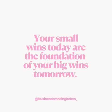 Quote of the day 💭 Celebrate every single win, no matter how small they might seem to you now - they’re the step stones that make up those big wins! ✨ 🔐 - quote of the day, quote page, business quotes, women in business, success mindset, work from home, inspire daily, quotes to share, pink aesthetic Dress For Success Quotes, New Year Business Quotes, Celebrating Small Wins Quotes, Small Wins Quote, Small Business Motivation Quotes, Business Mindset Quotes, New Business Quotes, Business Inspirational Quotes, Business Quotes Motivational