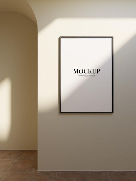 Painting Mockup Free, Art Mockup Free, Mockup Frame Wall, Photo Frame Mockup, Art Print Mockup, Picture Frame Mockup, Wall Art Mockup Free, Mock Up Poster Frame In Modern Interior, Wall Poster Mockup