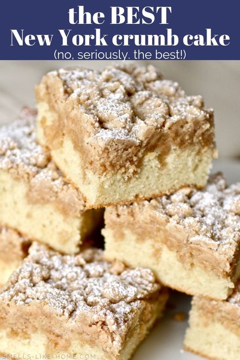 New York Crumb Cake Recipe, New York Crumb Cake, Blueberry Crumb Cake, Crumb Coffee Cakes, Crumb Cake Recipe, Healthy Hacks, Wiener Schnitzel, Coffee Cake Recipes, Crumb Cake