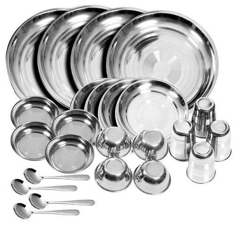 #baking #accessories Steel Dinner Set, Camping Plates, Buffet Plate, Curry Bowl, Modern Kitchen Storage, Dinner Service, Stainless Steel Plate, Dinner Set, Dinner Plate Sets