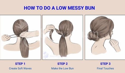 How to do a Messy Bun with Long Hair Messy Bun With Long Hair, Bun With Long Hair, Hair Step By Step, Vietnamese Hair, A Messy Bun, Messy Bun, Casual Elegance, Long Hair, Step By Step