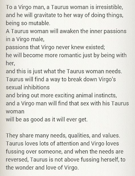 Virgo man & Taurus woman Taurus Relationships, Virgo Constellation Tattoo, Virgo Man, Libra Constellation, Virgo And Taurus, Virgo Constellation, Taurus Quotes, Virgo Quotes, Astrology Taurus