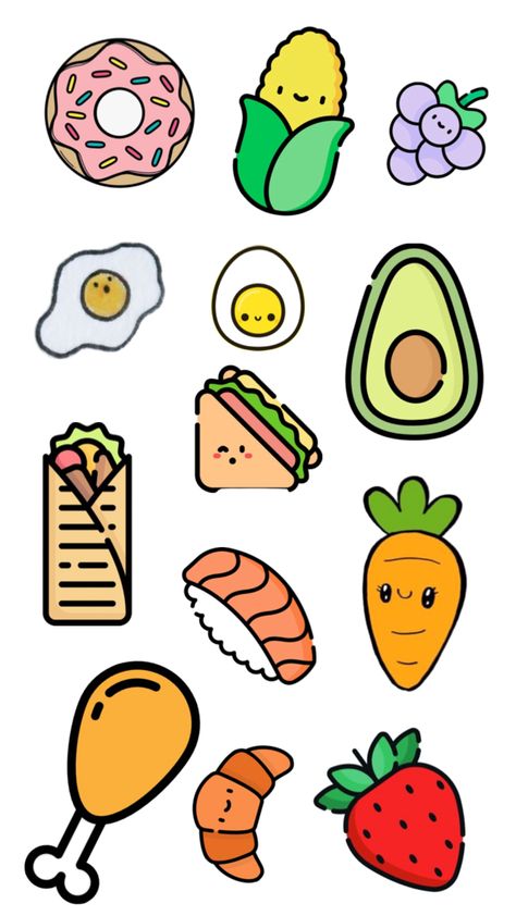 #food #drawings #simple #easy #simpledrawings #aesthetic #viralpost #yummy #fruit Food Collage, Yummy Fruit, Food Drawings, Fruits Drawing, Drawings Simple, Viral Post, Toy Boxes, Easy Drawings, Fruit