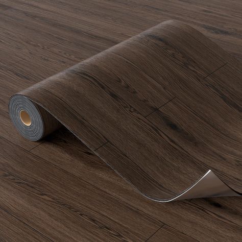 PRICES MAY VARY. 【Upgraded Thickened Vinyl Flooring】This latest floor sticker is upgraded to 1.5mm thickness. It is pressed by 5 polished layers: wear-resistant layer, printing layer, sound insulation layer, adhesive layer and aluminum foil. It is non-slip, non-fading, anti-noise, non-shedding and thermal insulation. 【Large Size Vinyl Flooring Roll】Size: 23.6" in Width and 118" in length. Different from other tile and strip packaging in the market, our PVC plank flooring does not require snap-lo Peel And Stick Kitchen Floor Tile, Dark Wood Vinyl Flooring, Cheap Flooring Ideas, Peel And Stick Vinyl Flooring, Vinyl Flooring Rolls, End Grain Flooring, Black Vinyl Flooring, Wood Vinyl Flooring, Refinish Wood Floors