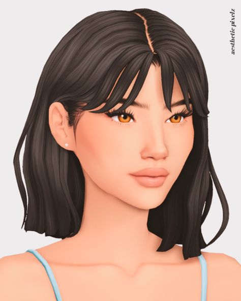 Best Maxis Match Sims 4 Short Hair CC (Lookbook + Links to Download) - Aesthetic Pixelz Sims 4 Cc Hair Shoulder Length, Sims 4 Mm Short Hair, Sims 4 Cc Mid Length Hair, Sims 4 Cc Hairstyles Maxis Match, Sims Hair Short, Sims 4 Female Short Hair Cc, Skin Cc Sims 4 Patreon, Short Hair Sims 4 Cc Maxis Match, The Sims 4 Short Hair Cc