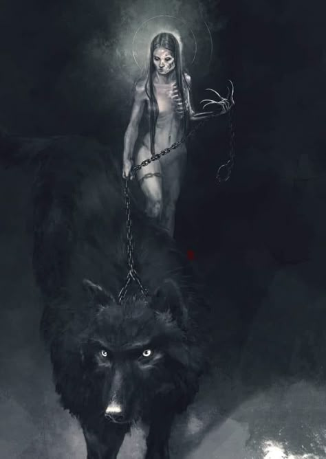 Goddess Hel Art, Hel Goddess Tattoo, Hel Tattoo Norse Mythology, Hel Aesthetic, Hel Norse Mythology, Hel Norse Goddess, Goddess Hel, Hel Goddess, Guardian Dog