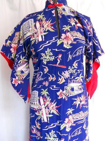 PAKE MUU Silky Rayon HAWAIIAN DRESS Pin Up Outfits, Hawaiian Dress, Hawaiian Style, Pin Up, High Neck Dress, Long Sleeve Dress, Closet, Clothes