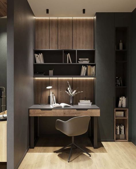 Modern Study Table In Bedroom, Study Table For Small Room, Workspaces Design, Grey Home Office, Study Table Design, Modern Study Rooms, Modern Bedroom Wardrobe, Home Study Rooms, تصميم الطاولة