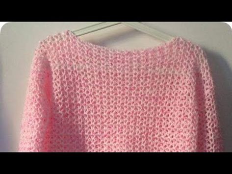 Crochet V Stitch, Mamie Crochet, Vest Haken, V Stitch Crochet, Crochet Jumper, Crochet Sweater Pattern Free, Pull Crochet, Crochet Sweaters, Cardigan Crochet