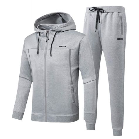 PRICES MAY VARY. 95% Polyester, 5% Spandex Imported Zipper closure Hand Wash Only Men's tracksuit sets jogging suits 2 piece outdoor training activewear sweat outfits Track suits for men set: track jackets with 2 slant pockets, adjustable hood, full-zip closure, long sleeve; active pants with pockets, delicate waist elastic design with drawstring, easy to put on This tracksuit set has a relaxed fit preventing any bunching or tightness. pockets on both track jackets and pants, convenient for you Track Suit Men Sports, Sew Jacket, Sweat Outfits, Mens Tracksuit Set, Tracksuits For Men, Jogging Suits, Fashion Sportswear, Sweats Outfit, Track Suits