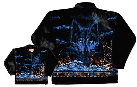 The Mountain "Moon Wolves Collage" Long Sleeve Wolf T-Shirt Huge Wolf, Wolf And Dog, Wolf Fleece, Wolf Plush, Mystical Wolf, Wolf T Shirt, Black Mountain, Print Jacket, Mens Vest