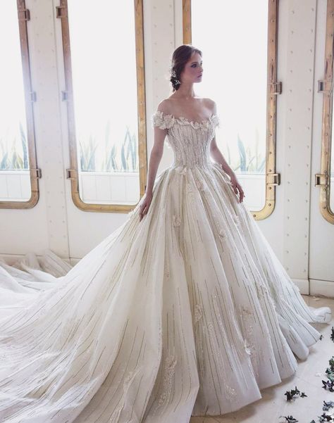 20 Magical Celestial Wedding Dresses For Star-Crossed Brides! - Praise Wedding Magical Wedding Dress, Faerie Fashion, Cindy Joseph, Ziad Nakad, Weddings Dresses, Petite Wedding Dress, Fancy Gowns, Celestial Wedding, Wedding Dress With Pockets