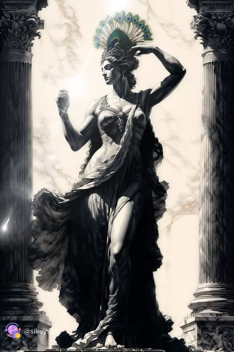 ✨ Immerse yourself in the grandeur of Hera, the goddess of marriage and family. This AI-generated masterpiece brings to life her ethereal beauty and commanding presence, inspired by ancient mythology. 🔹 Goddess of marriage 🔹 Ethereal beauty 🔹 Commanding presence 🔹 AI-generated masterpiece 🔹 Ancient mythology #Hera #GoddessOfMarriage #AIMasterpiece #MythologyArt #DigitalCreativity Greek God Hestia, Hera Greek Goddess Tattoo, Hera Tattoo Goddesses, Hera Goddess Tattoo, Hera Painting, Hera Goddess Art, Female Goddess Art, Hera Sculpture, Hygeia Goddess