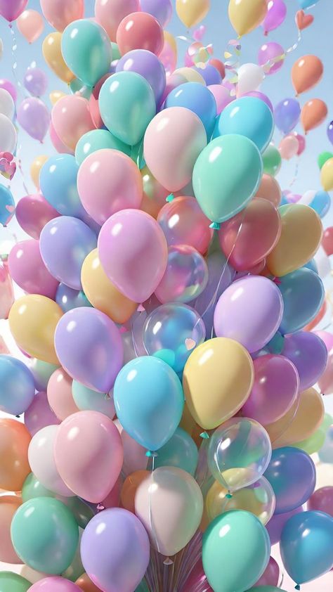 Ballon Wallpaper Backgrounds, Birthday Phone Wallpaper, Birthday Wallpaper Backgrounds, Easter Aesthetic Wallpaper, Beautiful Background Designs, Rainbow Wallpaper Backgrounds, Happy Birthday Wallpaper, Cute Mobile Wallpapers, Phone Wallpaper Pink