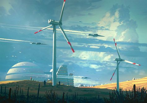 (16) Raphael Lacoste on Twitter: "“Wind” painted in @Procreate https://t.co/c2d7eQNFRk" / Twitter Wind Mills, Wind Turbine, The Sky, Concept Art, Twitter, Art