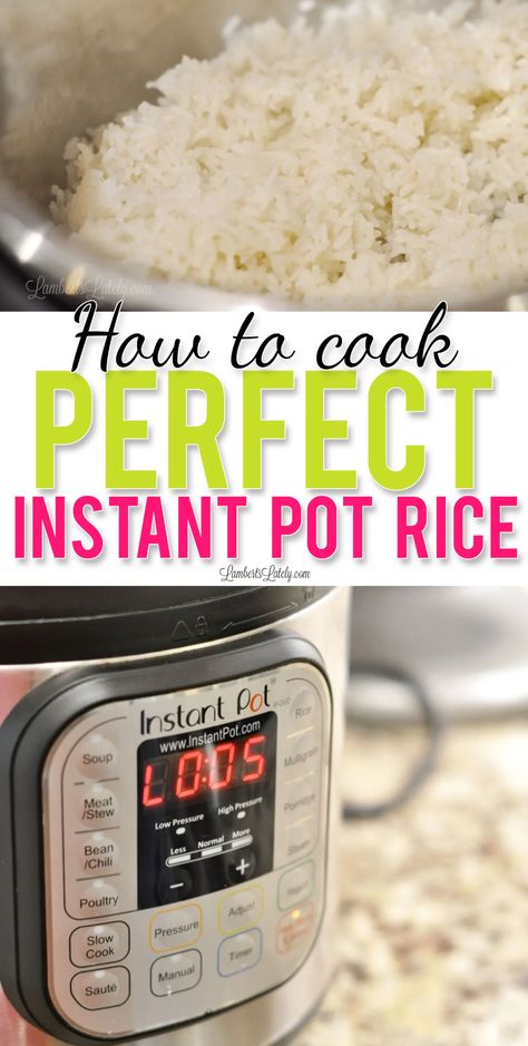 Pot Rice Recipe, Instant Pot Freezer, Instant Pot Freezer Meals, Instant Pot Rice, Pressure Cooker Rice, Damien Rice, Perfect Rice, Anne Rice, Best Instant Pot Recipe