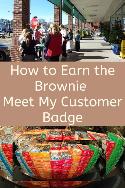 Brownie Meet My Customer Badge Girl Scout Brownie Badges, Brownies Girl Guides, Brownies Activities, Girl Scout Brownie, Brownie Badges, Scout Activities, Brownie Girl Scouts, Scouts Crafts, Girl Scout Cookies