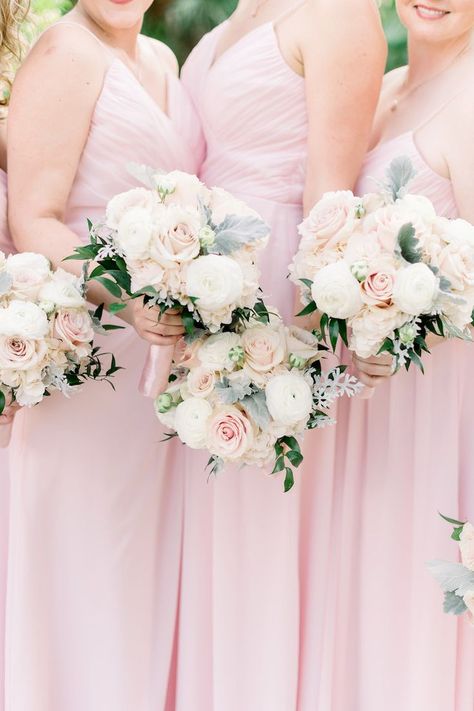 White Pink Bridesmaid Bouquet, Blush Bridesmaid Flowers, Blush And Cream Bridal Bouquet, White Cream Pink Bouquet, Bridesmaid Blush Bouquet, Blush Cream Bouquet, Blush Peonies Bouquet Wedding, Bridesmaid Bouquet Peonies, Bridesmaid Bouquet Pink And White