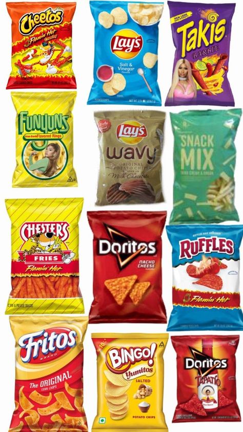 Spicy Chips and Some Not Spicy Chips Spicy Chips, Paper Squishy, American Snacks, Hot Cheese, Hot Chip, Snacks Ideas, Junk Food Snacks, Universal Language, Paper Ideas