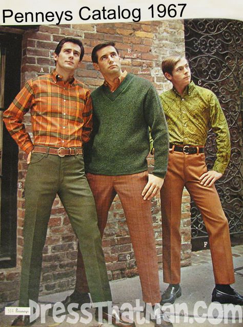 Looking "FAR OUT" in Vintage Clothing | DressThatMan.com: Mens 60's Fashion: Man Gang 1967 1960s Mens Fashion, 60s Mens Fashion, Outfits 60s, 60s Outfits, 60s Men, 60’s Fashion, Fashion 60s, Americana Vintage, Mode Editorials