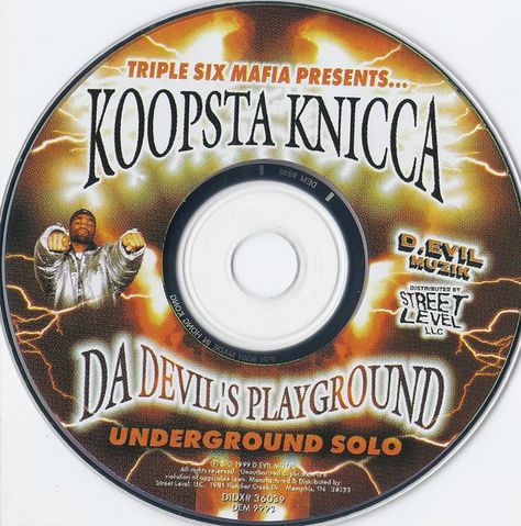 Koopsta Knicca - Da Devil's Playground: Underground Solo (CD, Album) at Discogs Triple Six, Compact Disc, Cd Album, Cover Art, Dvd, Cd, Running, Quick Saves, Art