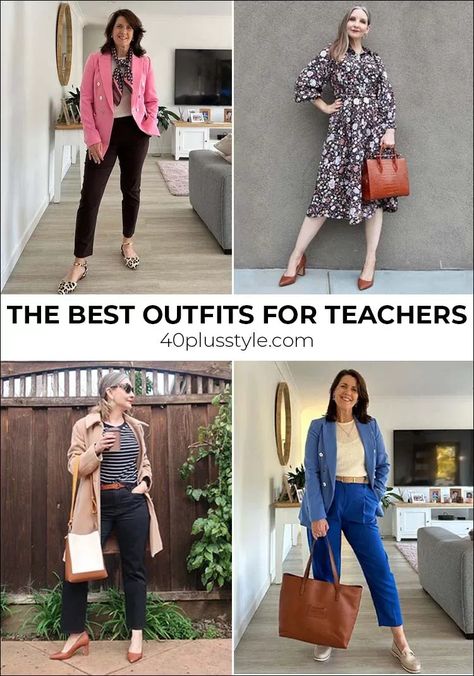 Style for teachers: the best outfits for teachers to stay stylish and comfy in the classroom | 40plusstyle.com Outfits For Teachers, School Dress Code, Friday Outfit, The Best Outfits, School Dresses, Best Outfits, Teacher Outfits, Neutral Outfit, Hard To Get