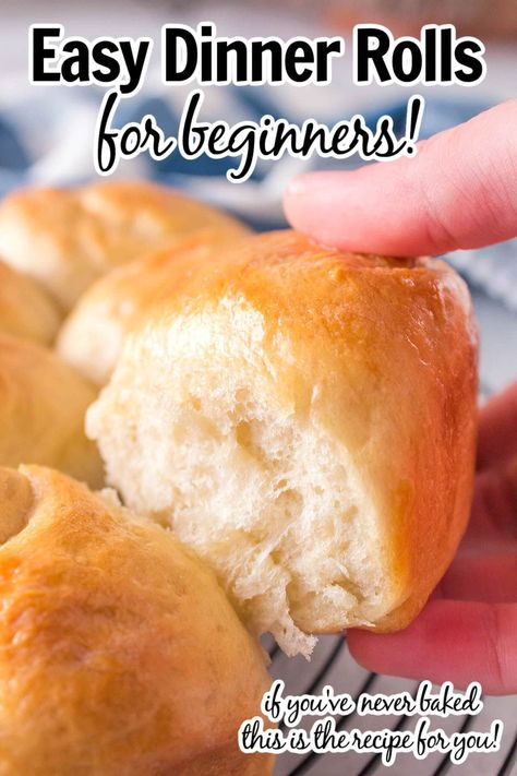 20 Minute Dinner Rolls, Homemade Rolls No Yeast, Overnight Yeast Rolls Recipe, Fast Rise Yeast Bread, Yeast Rolls No Egg, Easy Refrigerator Yeast Rolls, Home Made Yeast Rolls Step By Step, Rolls Without Yeast Easy, Bread Machine Dinner Rolls Easy