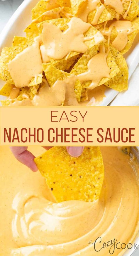 This EASY Nacho Cheese Sauce recipe makes a great dip and topping for nachos! Make it with Velveeta or your favorite shredded cheese! Best Velveeta Cheese Dip, Diy Cheese Dip, Nacho Cheese With Velveeta, Chips And Cheese Nachos, Nachos With Velveeta Cheese, Easy Velveeta Cheese Dip, Velvets Cheese Recipes, Nacho Cheese Velveeta, Crock Pot Nacho Cheese Dip