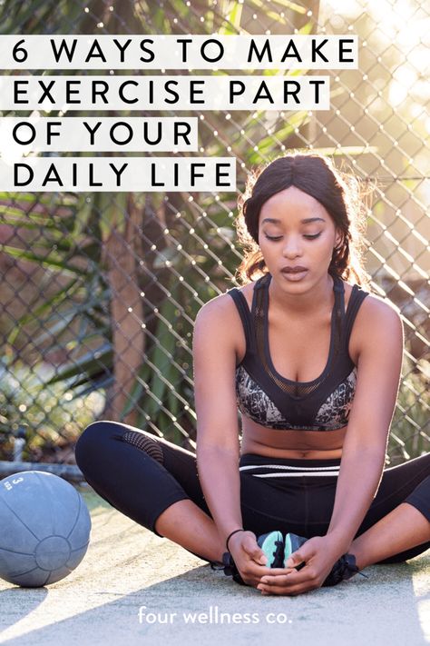 6 Ways to Make Exercise Part of Your Daily Life // Four Wellness Co. Lunch Workout, Beginners Fitness, Easy Fitness, Health And Fitness Articles, Exercise Tips, Fitness Articles, Daily Yoga, Fitness Experts, Workout Schedule