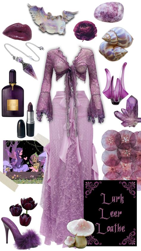 #purple #outfitideas #outfitinspo #outfit #witchy #whimsigoth #magenta Witchy Outfits, Purple Goth, Estilo Dark, Venus Fashion, Earthy Outfits, Purple Outfits, Whimsical Fashion, Swaggy Outfits, Hippie Outfits