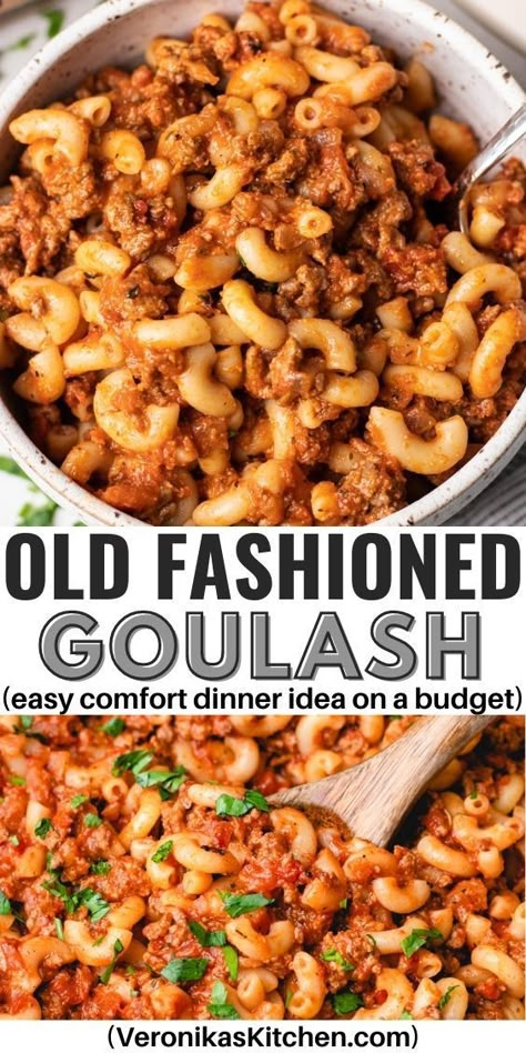 Old Fashioned Goulash, American Goulash, Goulash Recipe, Perfect Dinner, Elbow Macaroni, Easy Cheesy, Goulash, Ultimate Comfort Food, Dinner Idea