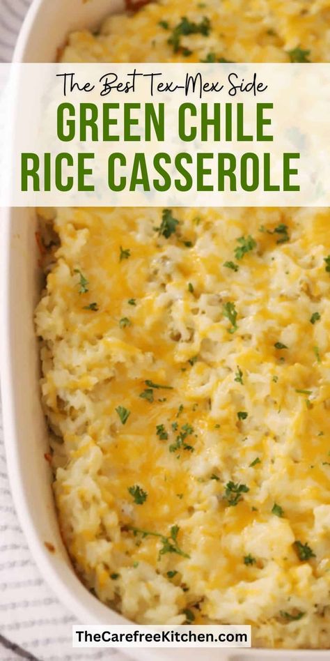 Keto Green Chili Enchiladas, Recipes With Green Chili Peppers, Green Chili Cheese Rice Casserole, Green Chili Side Dishes, Green Chili Cheese Rice, Cheesy Poblano Rice Bake 12 Tomatoes, Green Chili Cheese Baked Pasta, Recipes With Green Chilis, Green Chili Rice Casserole