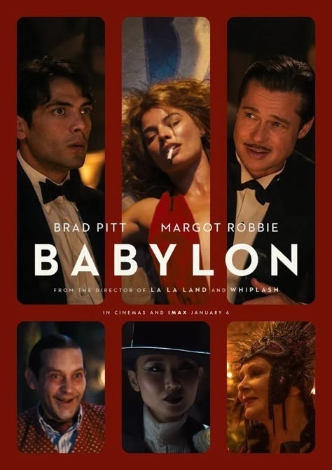 Brad Pitt Movies Posters, Babylon Poster, Babylon 2022, Babylon Movie, Brad Pitt Movies, Directed By, Damien Chazelle, Tobey Maguire, Movie To Watch List