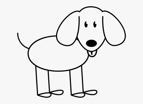 Animal Line Drawings, Sharpie Drawings, Doodle Art For Beginners, Stick Drawings, Stick Figure Drawing, Dog Clipart, Dog Cartoon, Drawing Letters, Rock Painting Patterns