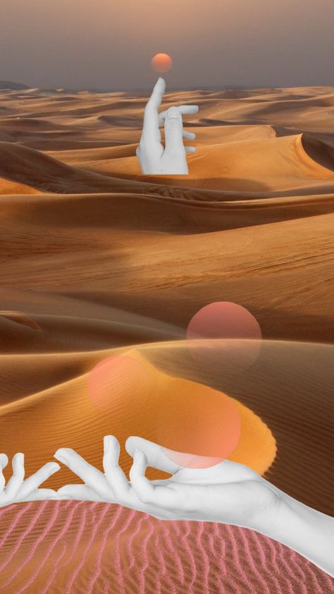 desert sun #art #desertaesthetic #collage #aesthetic #surrealism Desert Collage Art, Desert Oasis Aesthetic, Trippy Desert, Aesthetic Surrealism, Desert Collage, Surreal Desert, Desert Aesthetic, Surealism Art, Desert Sun