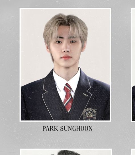 Sunghoon High School, Enhypen Id Photo School Edit, Sunghoon 1x1 Id Picture, Sunghoon Graduation Pic, Sunghoon School Id, Sunghoon Student, Enhypen Yearbook Edit, Sunghoon Id Photo, Sunghoon School Uniform