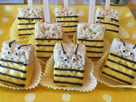 Leighton's 1st Bee Day | CatchMyParty.com Bee 1st Birthday Party Boy, Bee Day Party Food, 1st Bee Day Party Ideas, First Bee Day Party Food, Bee Day Party Ideas, 1st Bee Day Party Ideas Girl, Bee Day Party Ideas 1st, Bee Party Food Ideas, Day Birthday Party Ideas