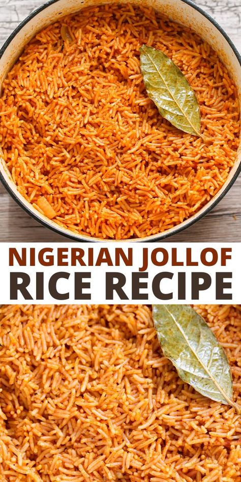 Nigerian Jollof Rice Recipe, Nigerian Jollof Rice, Jollof Rice Recipe, Savory Lunch, African Recipes Nigerian Food, Rice With Chicken, Nigerian Recipes, Houston Food, African Cooking