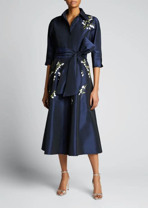 Lily Of The Valley Embroidery, Teri Jon, Tanya Taylor, Mob Dresses, Ralph Lauren Collection, Michael Kors Collection, Shirtdress, Ladies Dress Design, Lily Of The Valley