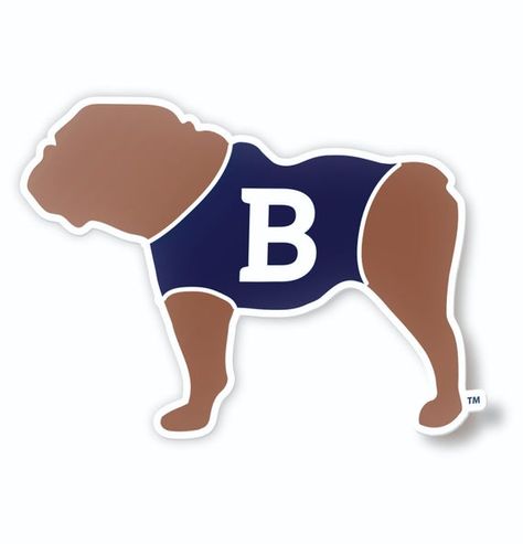 --> THE DESIGN <--An excellent study in minimalism, this officially licensed Butler decal is the profile of your Butler Blue, printed in brown with a blue sweater and a white block B. This design is approximately 4.5" wide by 3.25" tall and printed on white semi-gloss vinyl with a white outline. Go Bulldogs! --> THE MATERIAL <--We print all of our car and cornhole decals on heavy duty high performance cast vinyl, which shows colors vibrantly and will cling to almost any surface for y Cornhole Decals, Butler University, Bulldog Mascot, Liberty University, Cornhole Board, Michigan State University, Block B, Car Bumper Stickers, Cornhole Set