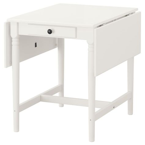 INGATORP Drop-leaf table - white - IKEA Ikea Ingatorp, Norden Gateleg Table, Ikea Dining Table, Cocina Shabby Chic, Ikea Dining, Table Ikea, Ikea Store, Painted Drawers, White Dining Table