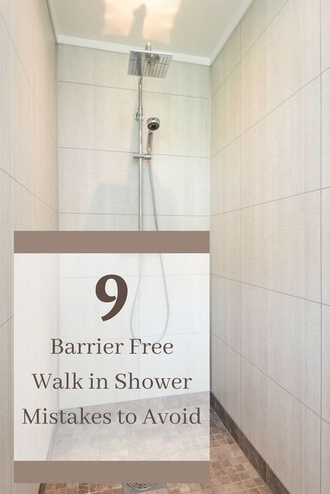 The goal with this article is to make sure you don't make these mistakes that some people have made when a barrier free shower system is done wrong. Click here now! | Innovate Building Solutions | #RollInShower #ShowerSystem #BarrierFreeWalkIn |  Doorless Doorless Shower, Mold In Bathroom, Walk In Shower Designs, Accessible Bathroom, Barrier Free, New Toilet, Diy Bathroom Remodel, Bathroom Remodel Shower, Shower Remodel