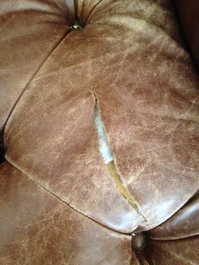 Repair Leather Couch Tear, Fixing Leather Couch Tear, Leather Repair Kit, Leather Repair Couch, How To Fix Leather Couch Tear, How To Repair Leather Furniture, Reupholster Sofa, Old Leather Chair, Leather Couch Repair